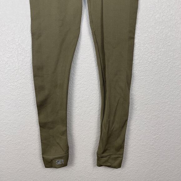 Set Active Sculptflex Seamless Leggings Green Size XS Yoga Pilates Athleisure - Picture 8 of 11